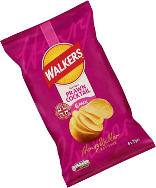 Walkers Prawn Cocktail Crisps 6 Pack