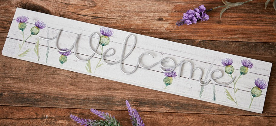 Plaque - Thistles Welcome