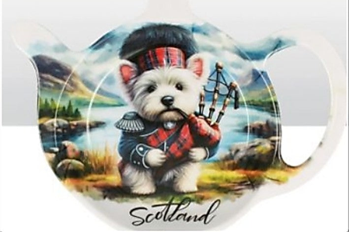 Scotland Piper Westie Tea Bag Holder