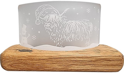 Christmas Tea Light - Highland Cow