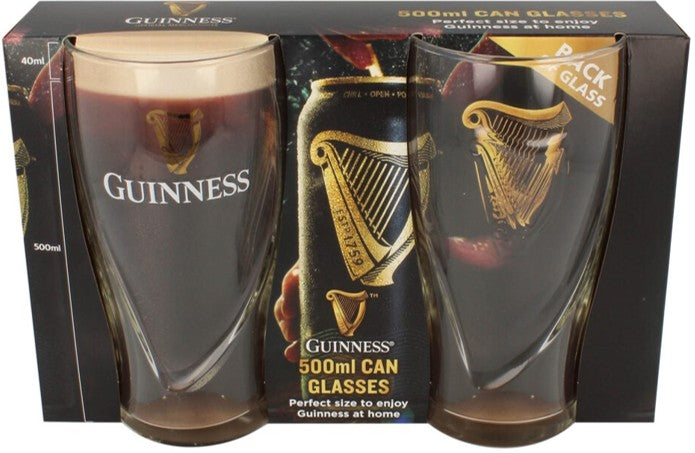 Guinness 2-Pack Embossed Can Pint Glasses