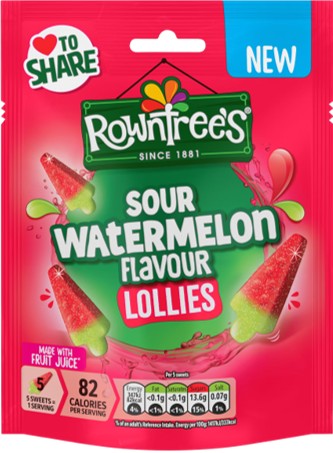 Rowntree's Fruit Pastilles Sour Watermelon Lollies