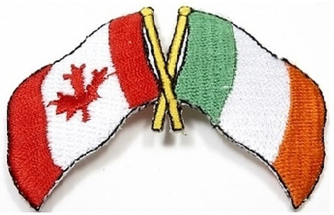 Embroidered Badge - Ireland Canada Flags