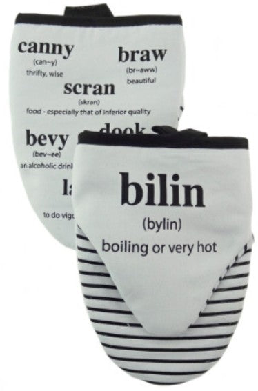 Mini (Single) Oven Mitt - Auld Scots Words