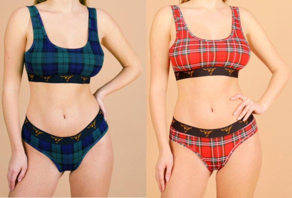 Ladies Tartan Underwear Set - Various Tartans