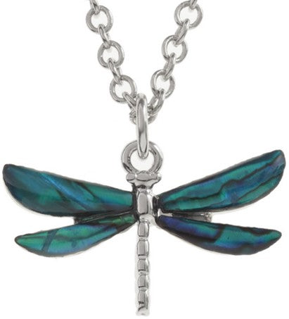 Pendant - Dragonfly Blue Paua Shell