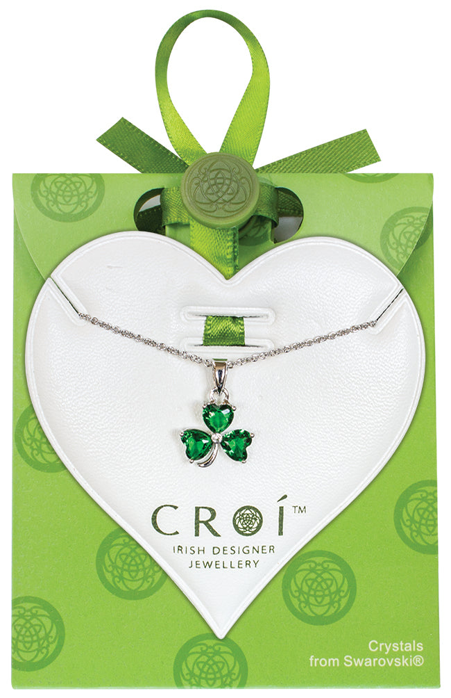 Silver-Tone Swarovski Crystal Clover Necklace | Property Room