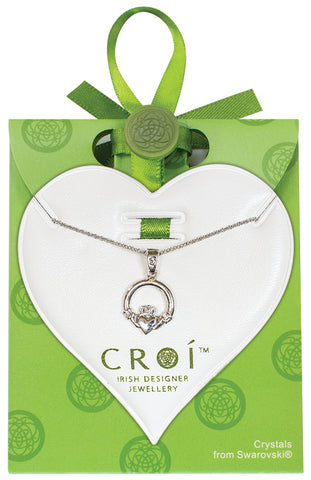 Claddagh Pendant with Swarovski Crystals