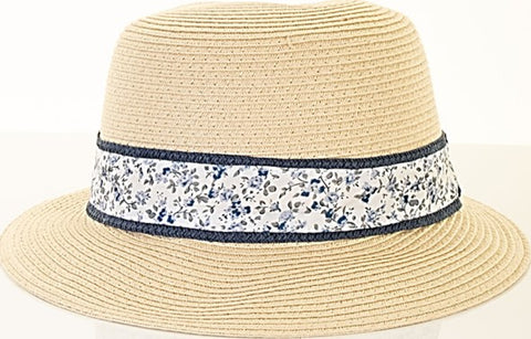 Hat - Ladies Straw Cloche Hat