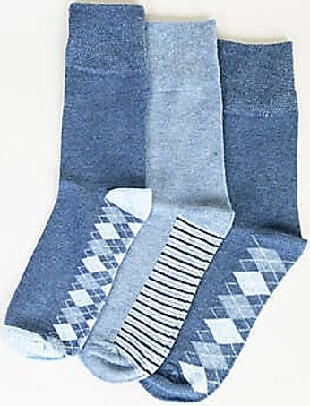 Socks - Ladies Denim Argyle 3 Pack