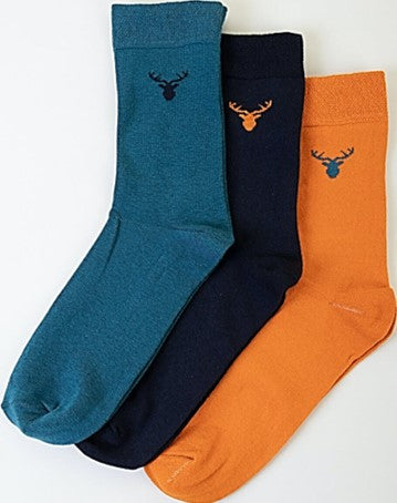 Men's Plain Stag Socks 3 Pack