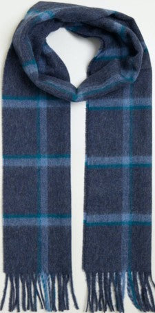 Scarf - 100% Merino Wool, Blue