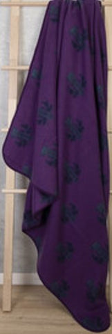 Blanket - Fleece Purple Thistles