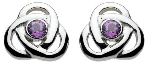 Oona Knot Amethyst Stud Earrings