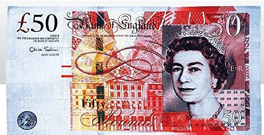 Tea Towel - 50 Pound Note