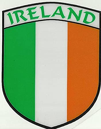 Window Sticker - Irish Flag Shield