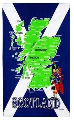 Tea Towel - Scotland Map