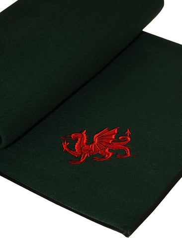 Blanket - Fleece with Embroidered Welsh Dragon