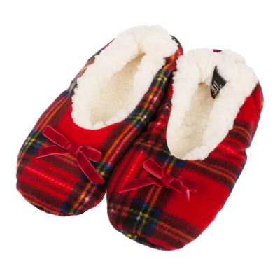 Slippers - Ladies Tartan Fleece Assorted Tartans