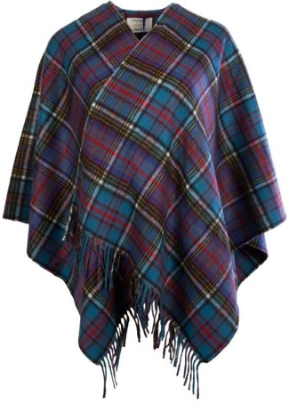 Scottish Assorted Tartans Brushed Lambswool Cape