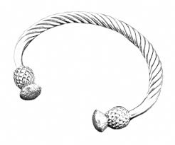 Thistle Torc Bangle