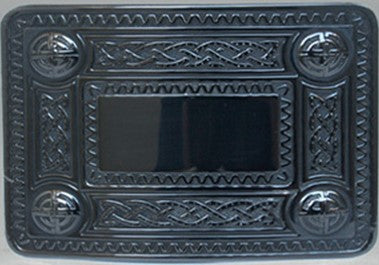 Kilt Buckle - Black Chrome Celtic