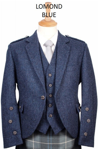 Braemar Tweed Jacket & 5-Button Vest - Blues