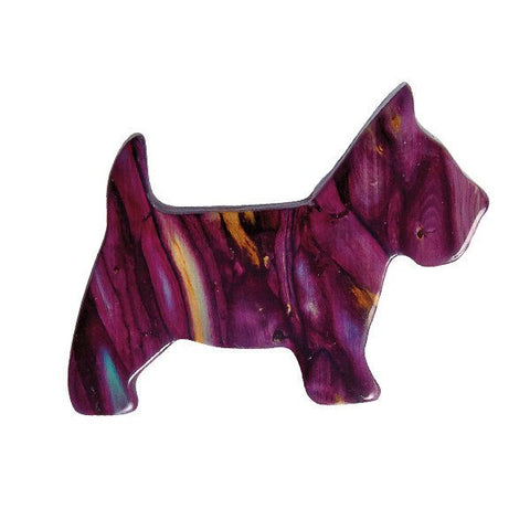 Heathergems Scottie Dog Brooch