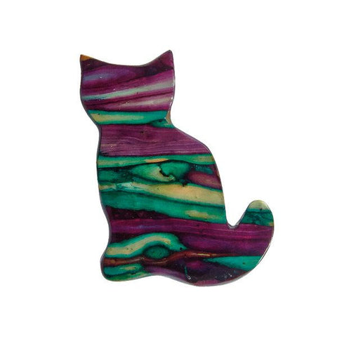Heathergems Cat Brooch
