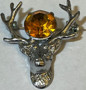 Brooch - Stag with Topaz Stone
