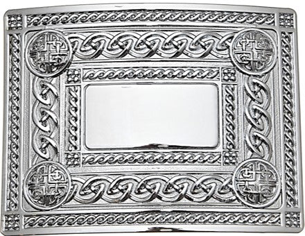 Kilt Buckle - Celtic Chrome