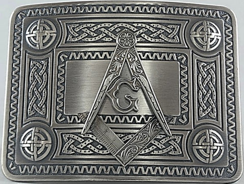 Kilt Buckle - Celtic Masonic Antique