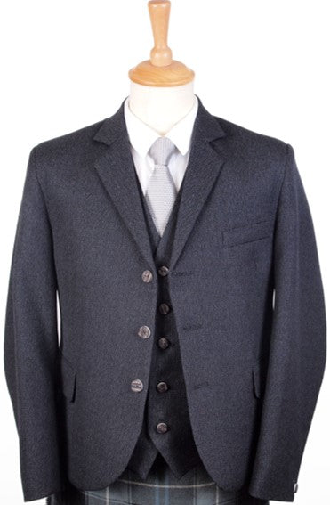Wallace Tweed Jacket & 5-Button Vest - Blues