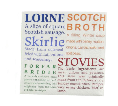 Serviettes - Cocktail - Scottish Delicacies