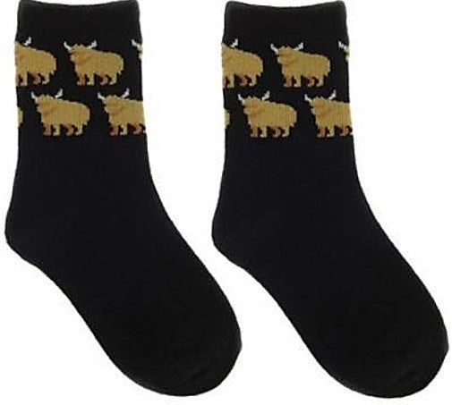 Children's Highland Cow Socks 2 Pack