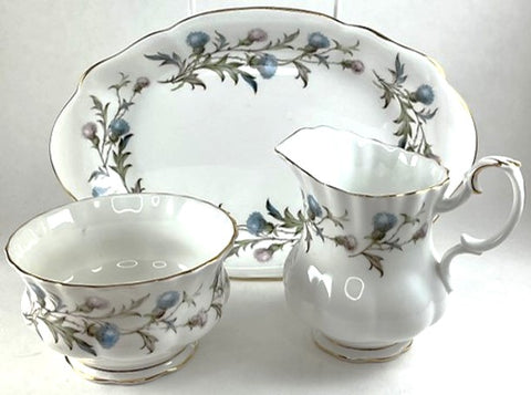 Brigadoon Royal Albert - 3 Piece Cream & Sugar Set