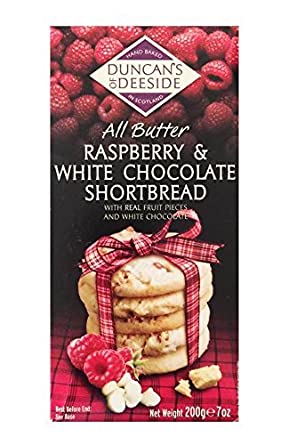 Duncan's of Deeside Shortbread - Raspberry & White Chocolate