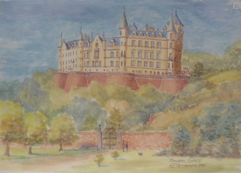 Water Colour Print - Dunrobin Castle by Bill Brown