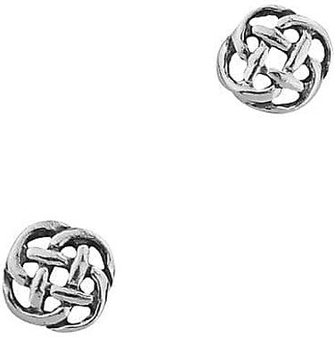Earrings - Celtic Knot Silver Stud Earrings