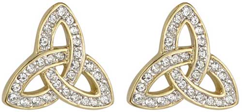 Crystal Trinity Knot Earrings