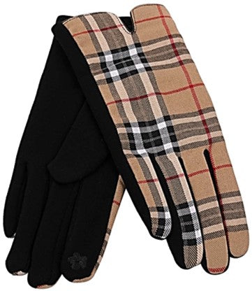 Gloves - Touchscreen in Camel Thompson/Thomson Tartan