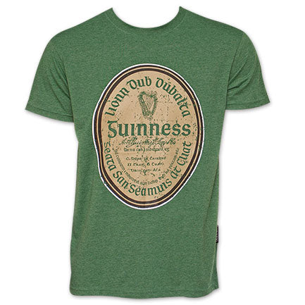 T-Shirt - Guinness Green Distressed Gaelic Label