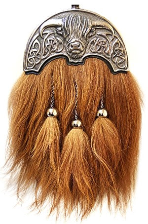 Sporran - Dress Highland Cow - Red