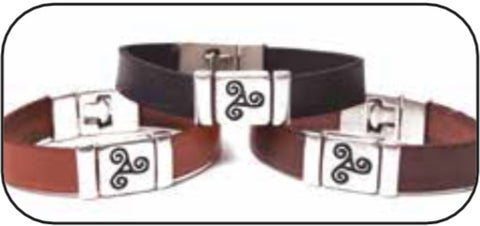 Celtic Spiral Leather Bracelet