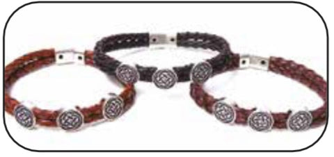 Celtic Leather Trio Bracelet