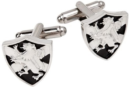 Lion Rampant & Saltire Shield Cuff Links