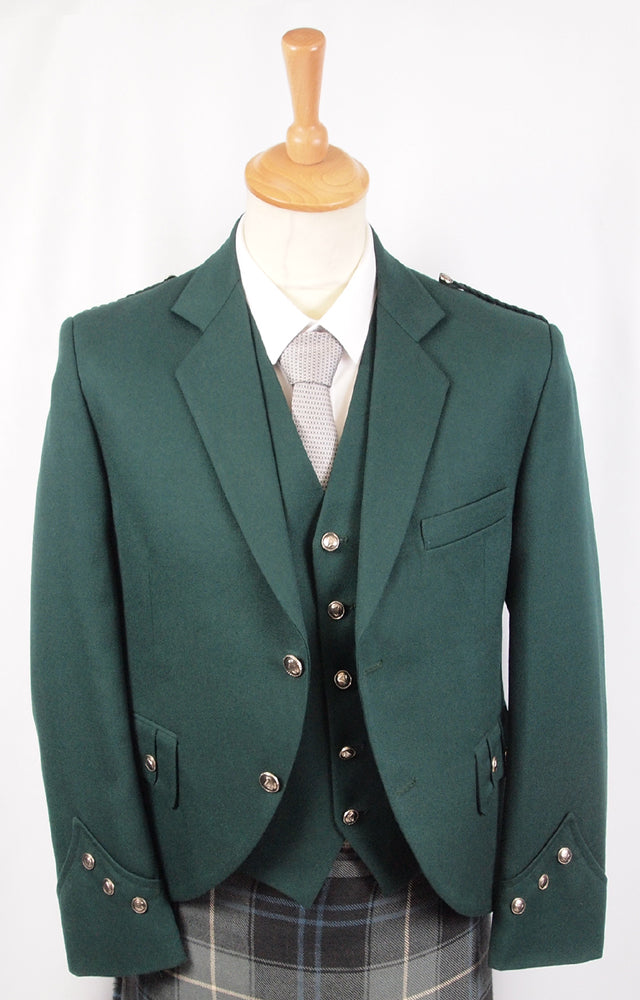 Kilkenny Tweed Jacket & 5-Button Vest - Greens