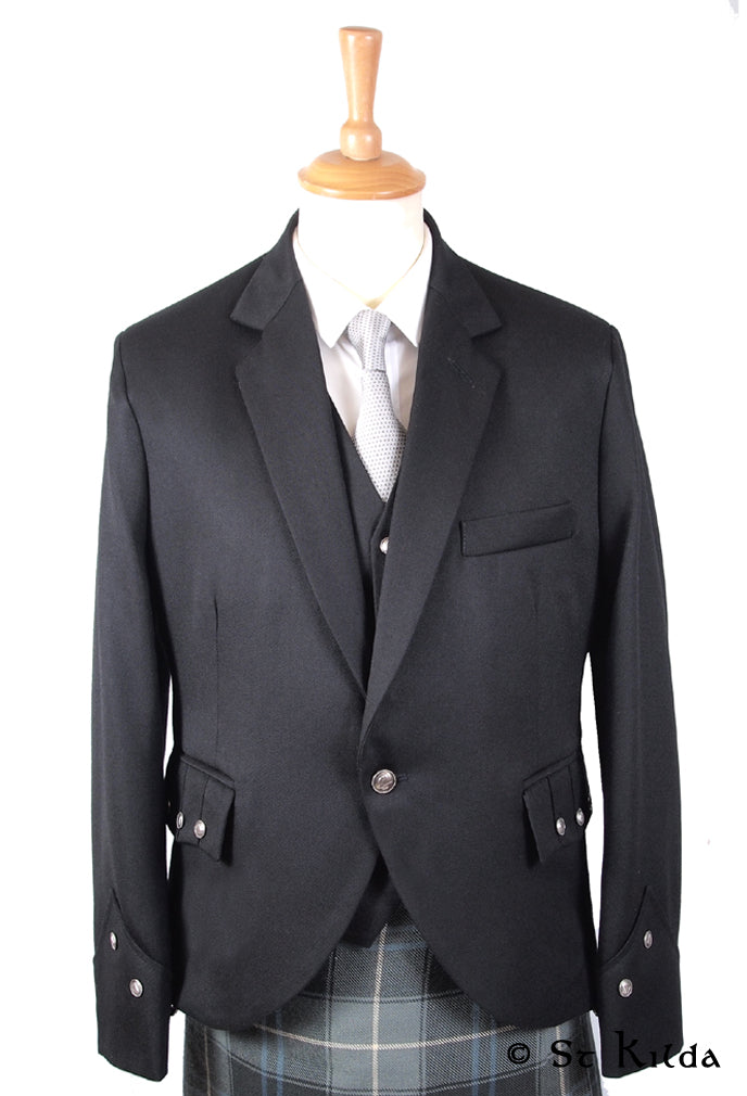 Kilkenny Tweed Jacket & 5-Button Vest - Charcoals & Greys
