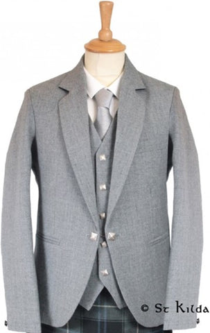 Crail Tweed Jacket & 5-Button Vest - Blues