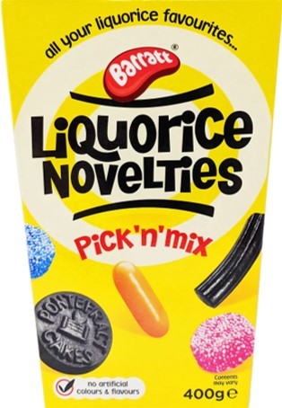 Barratt Liquorice Novelties Carton 400g